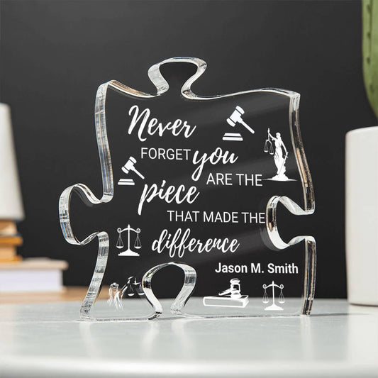 Law Retirement Gift Acrylic Puzzle – Lawyer Appreciation Gift – view 2