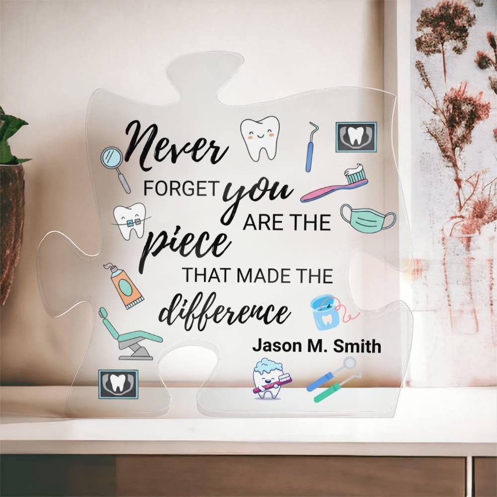 Custom Dental Appreciation Gift Acrylic Puzzle – Orthodontist Gift – view 4