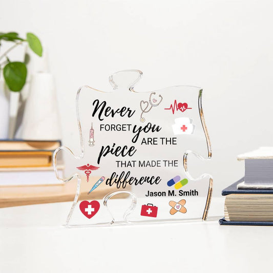 Nurse Retirement Gift Personalized Acrylic Puzzle – Registered Nurse – view 2
