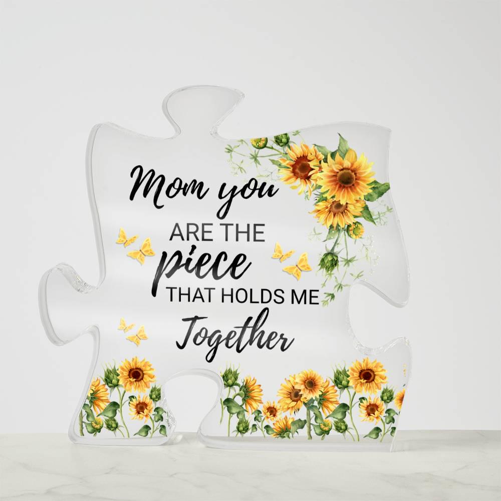 Mom You are The Piece Personalized Gift for Mom Acrylic Puzzle – view 2