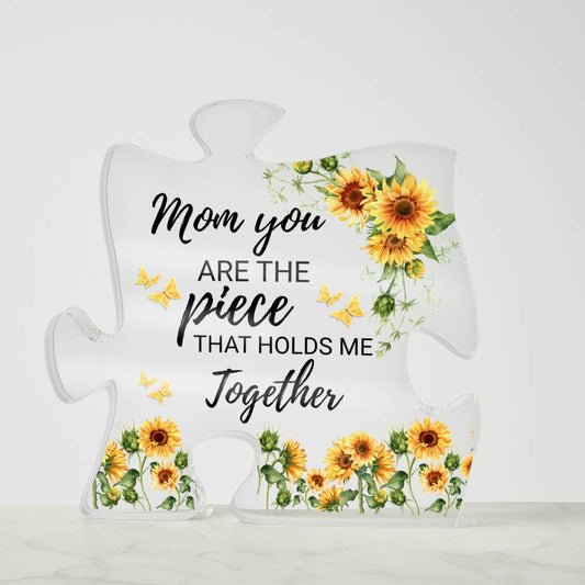 Mom You are The Piece Personalized Gift for Mom Acrylic Puzzle – view 2
