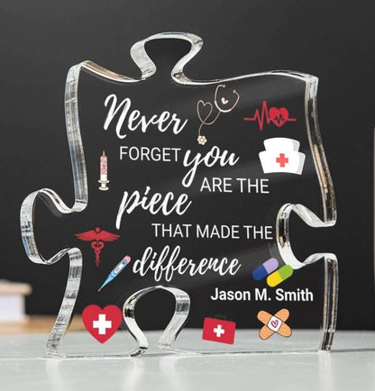 Nurse Retirement Gift Personalized Acrylic Puzzle – Registered Nurse