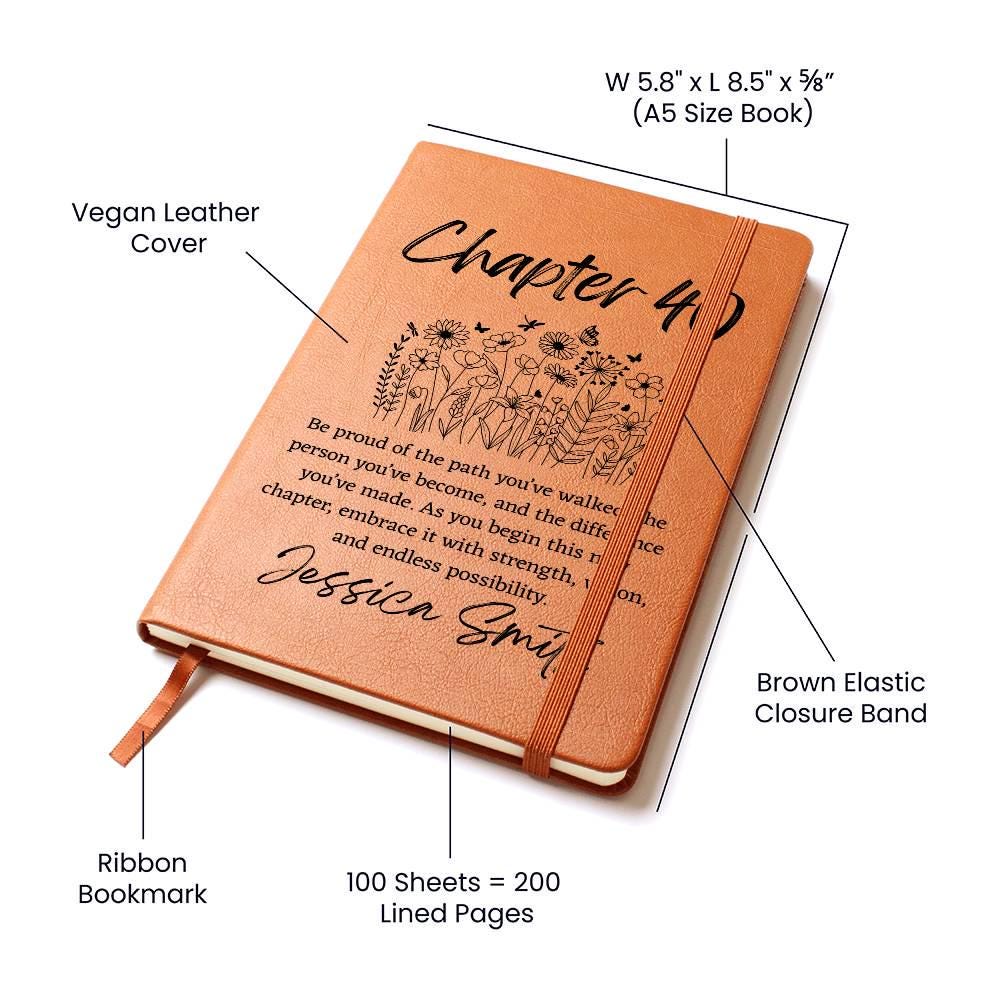 40th Birthday Gift Personalized Journal – Chapter 40 Journal – view 4