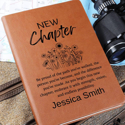 New Chapter Personalized Leather Journal – Farewell Gift for Co Worker – view 9