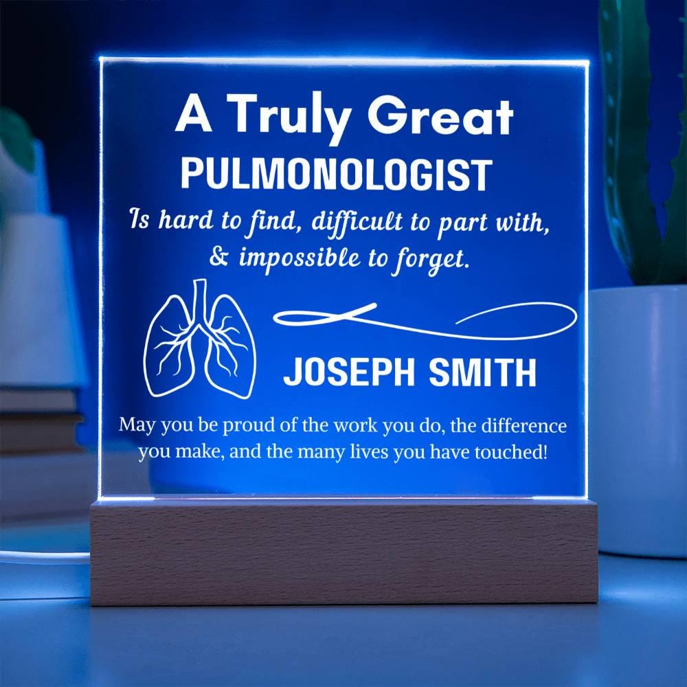 Personalized Pulmonologist Gift Acrylic Plaque – Pulmonary Doctor Gift – view 9