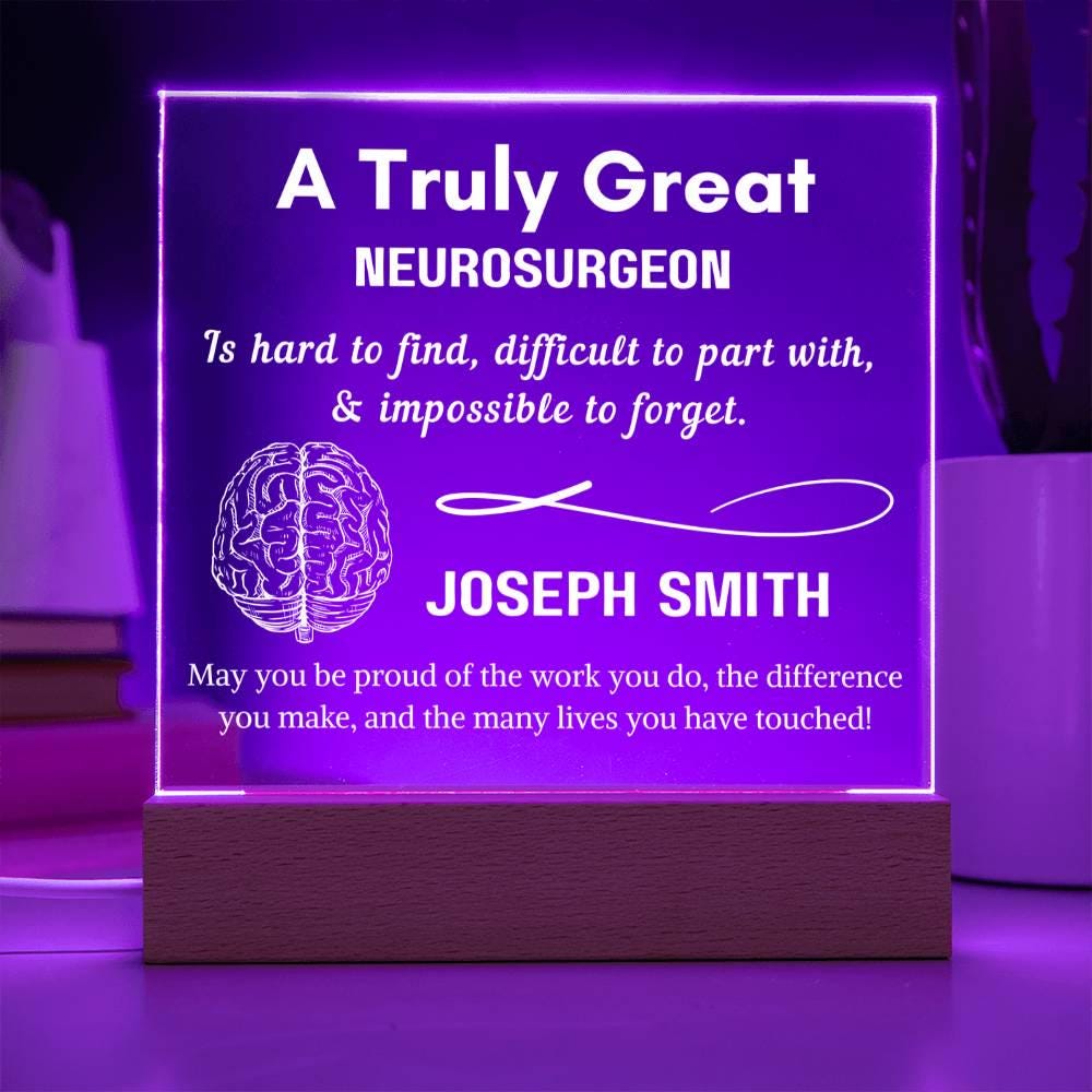 Personalized Neurosurgeon Gift Acrylic Plaque– Brain Surgeon – view 8