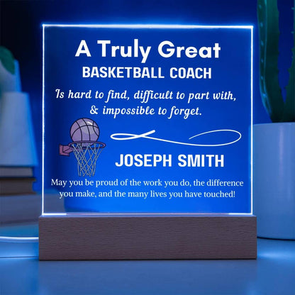 Personalized Basketball Coach Gift – Custom Acrylic Plaque for Coach – view 9