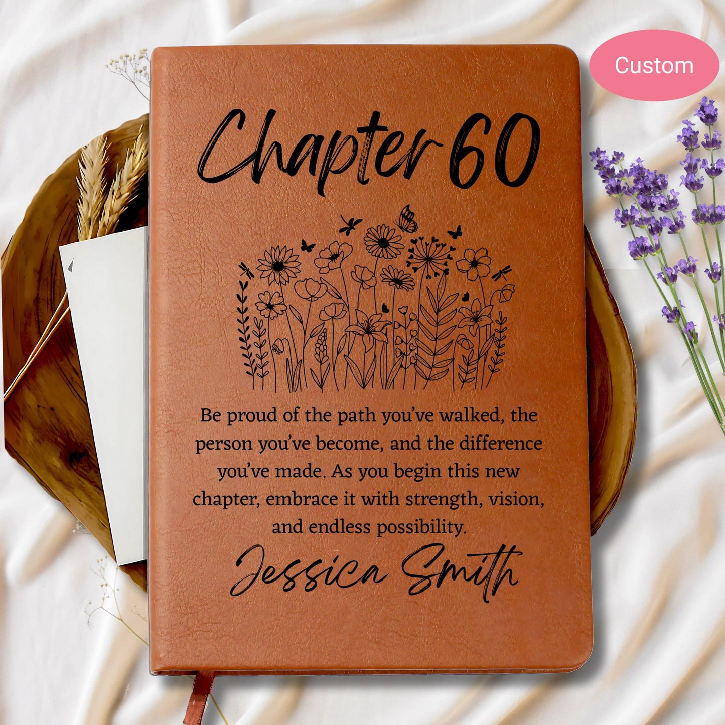Personalized 60th Birthday Hardcover Journal – Friend Turning 60 – view 9