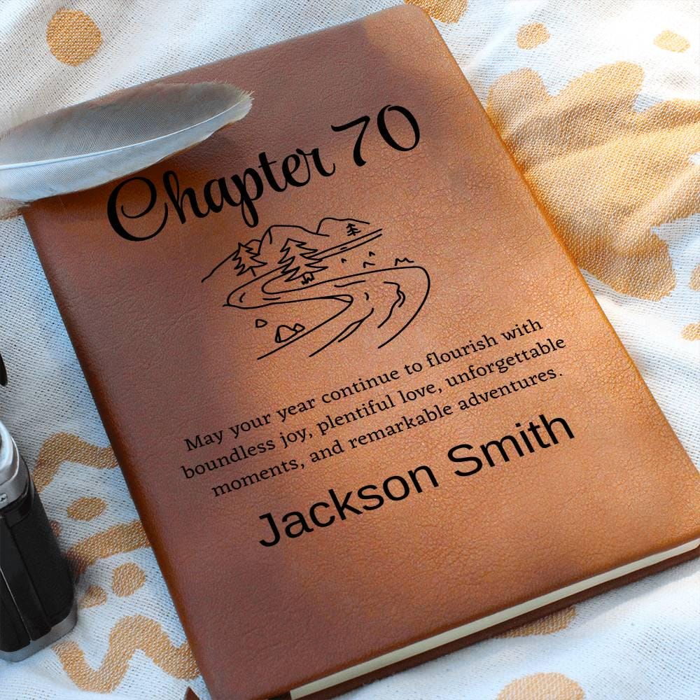 70th Birthday Gift Personalized Journal – Friend 70 Years Old Gift – view 4