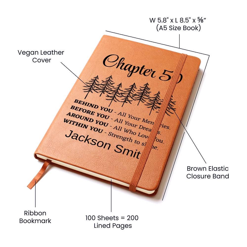 50th Birthday Gift Personalized Leather Journal – Man 50 Birthday – view 5