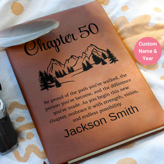 50th Birthday Gift Personalized Journal – Turning Fifty Gift