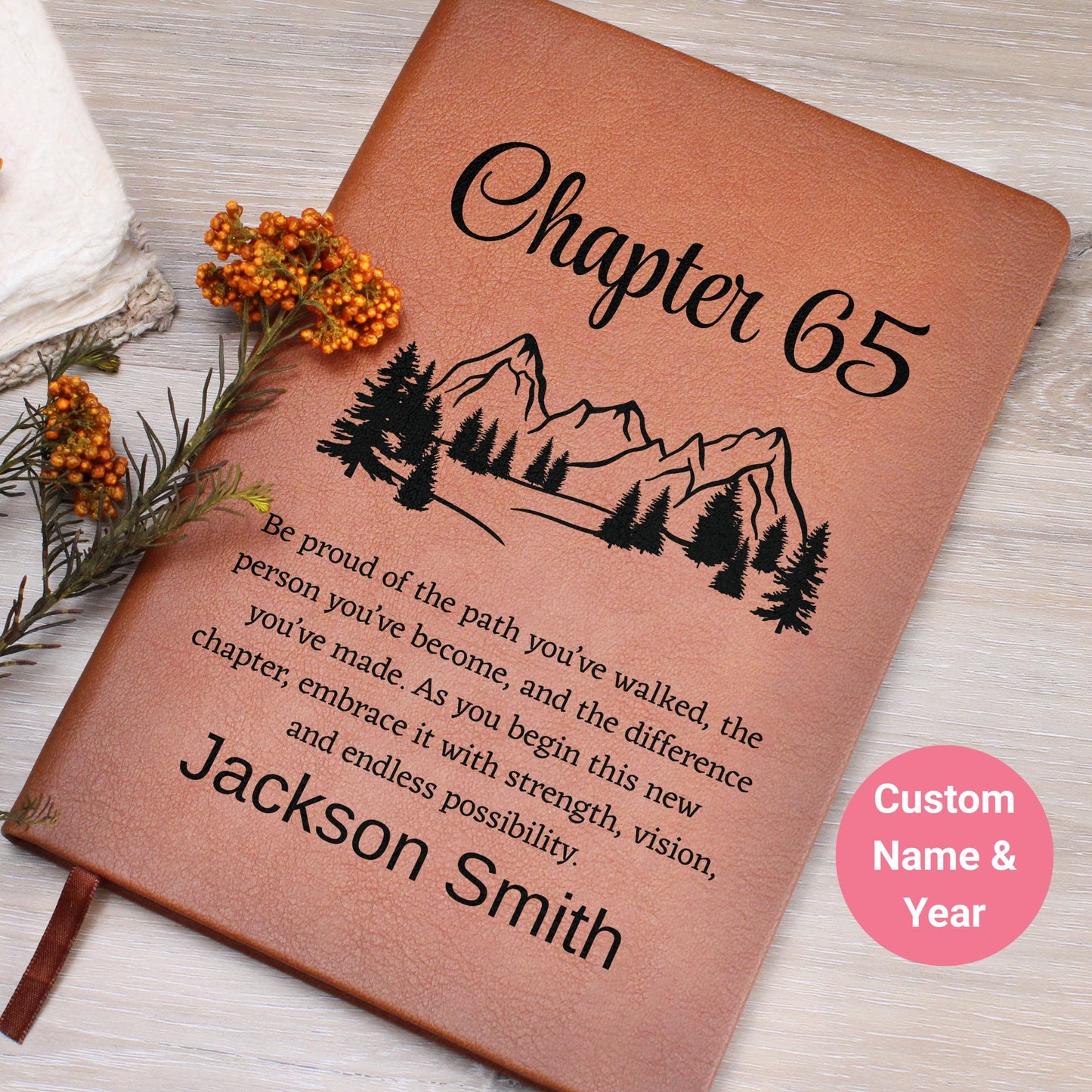 Personalized 65th Birthday Gift Hardcover Journal – Dad Birthday Gifts