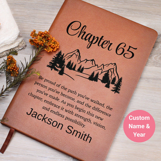 Personalized 65th Birthday Gift Hardcover Journal – Dad Birthday Gifts