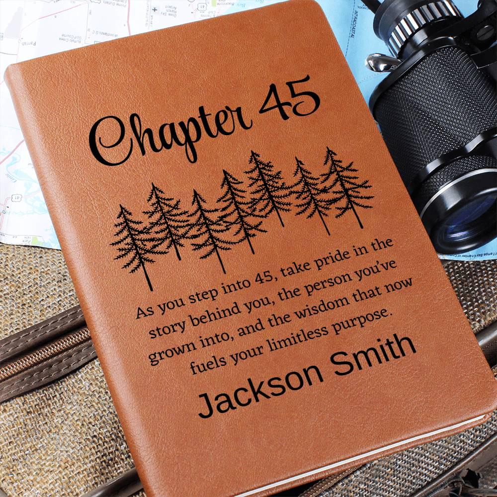 Personalized 45th Birthday Gift Leather Journal – Friend Birthday