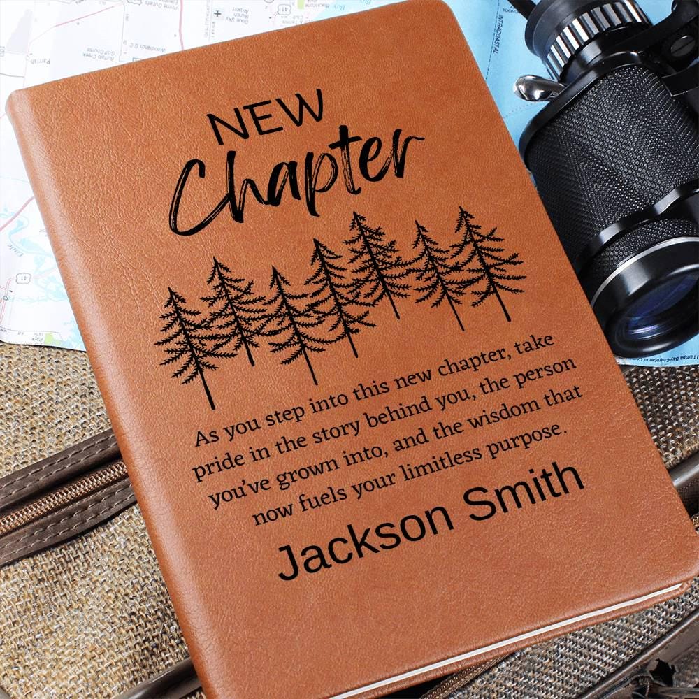 Personalized Vegan Leather Retirement Journal: New Chapter Gift – view 9