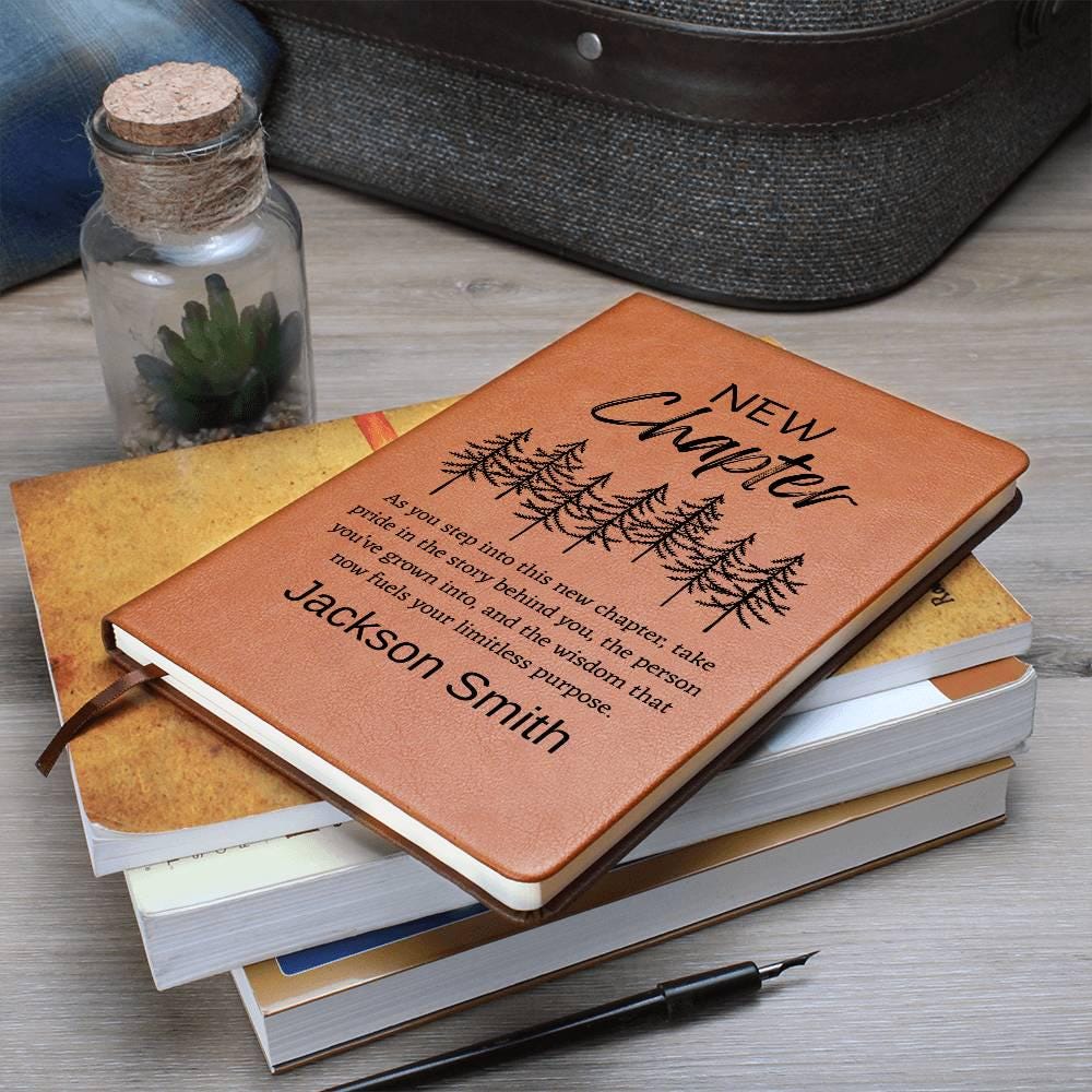Personalized Vegan Leather Retirement Journal: New Chapter Gift – view 7