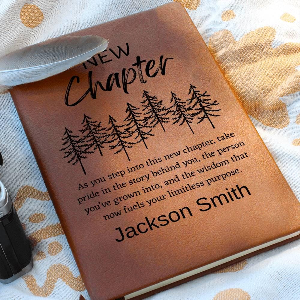 Personalized Vegan Leather Retirement Journal: New Chapter Gift – view 6