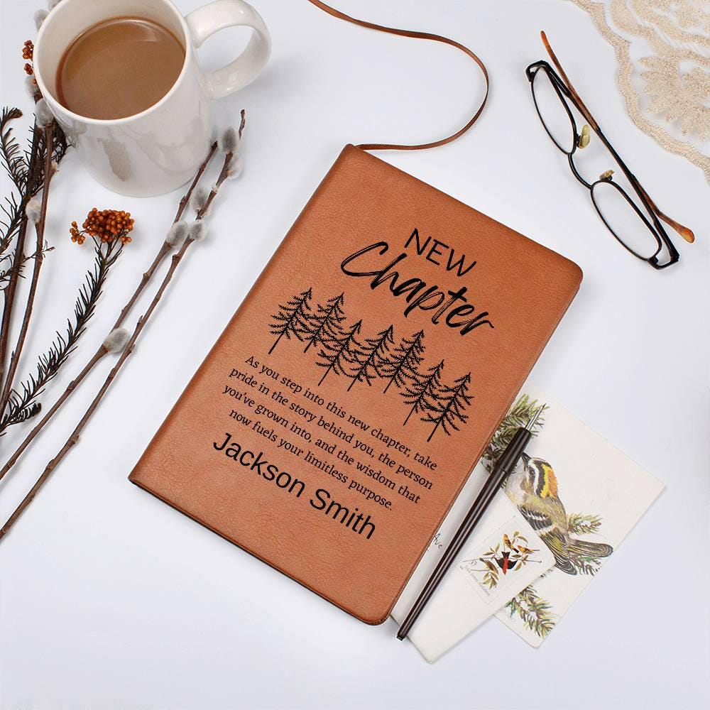 Personalized Vegan Leather Retirement Journal: New Chapter Gift – view 5