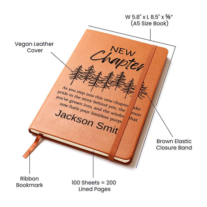 Personalized Vegan Leather Retirement Journal: New Chapter Gift – view 4