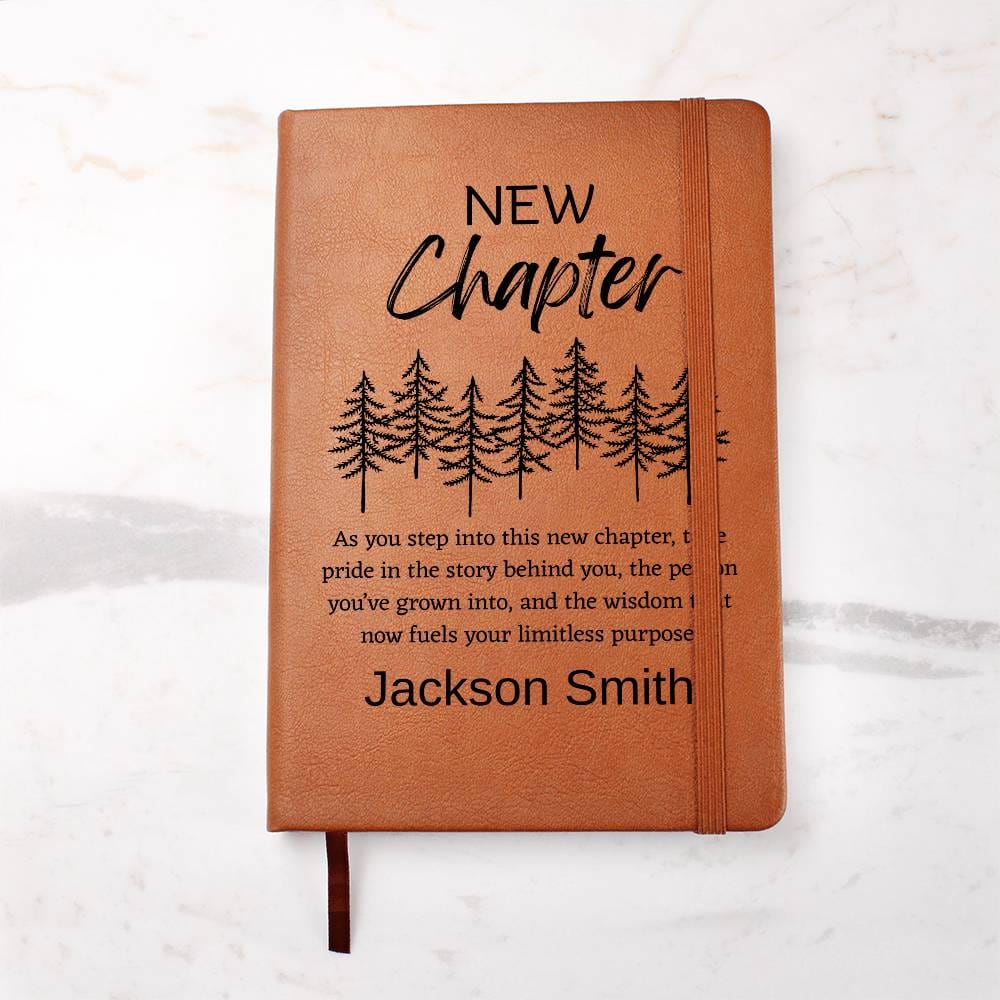 Personalized Vegan Leather Retirement Journal: New Chapter Gift – view 2