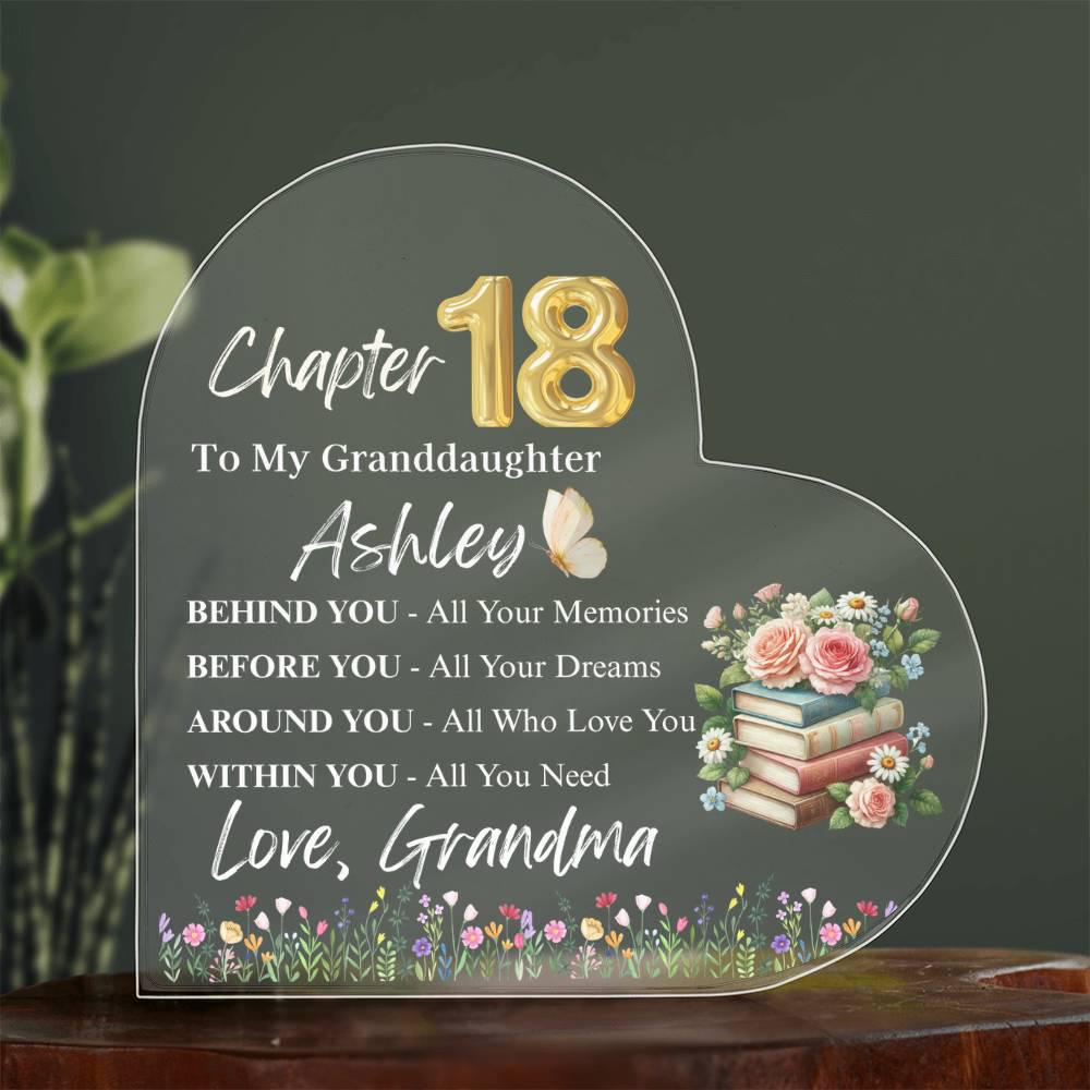 Granddaughter Birthday Gift Personalized Acrylic Plaque – view 8