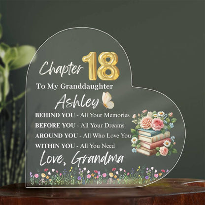 Granddaughter Birthday Gift Personalized Acrylic Plaque – view 8
