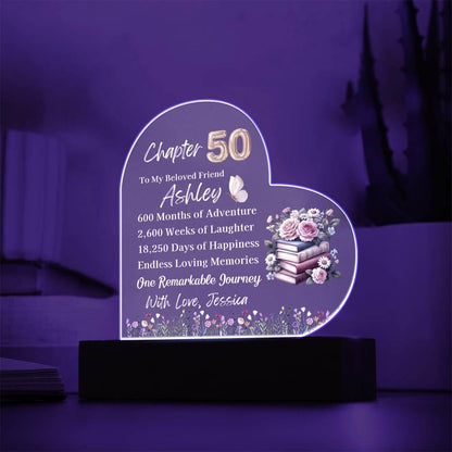 50th Birthday Gift Personalized Acrylic Plaque – Milestone Birthday – view 9