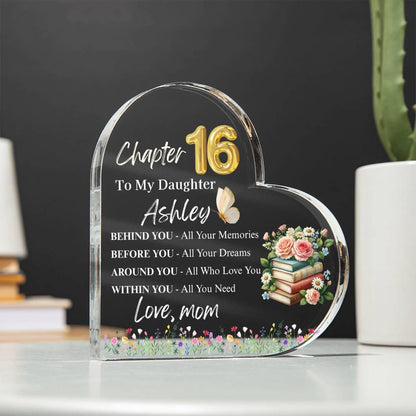 Personalized Sweet 16 Acrylic Plaque: Birthday Gift for Daughter – view 3