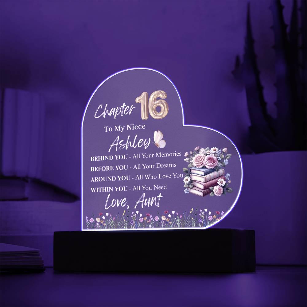 Niece 16th Birthday Gift Personalized Acrylic Plaque – view 5