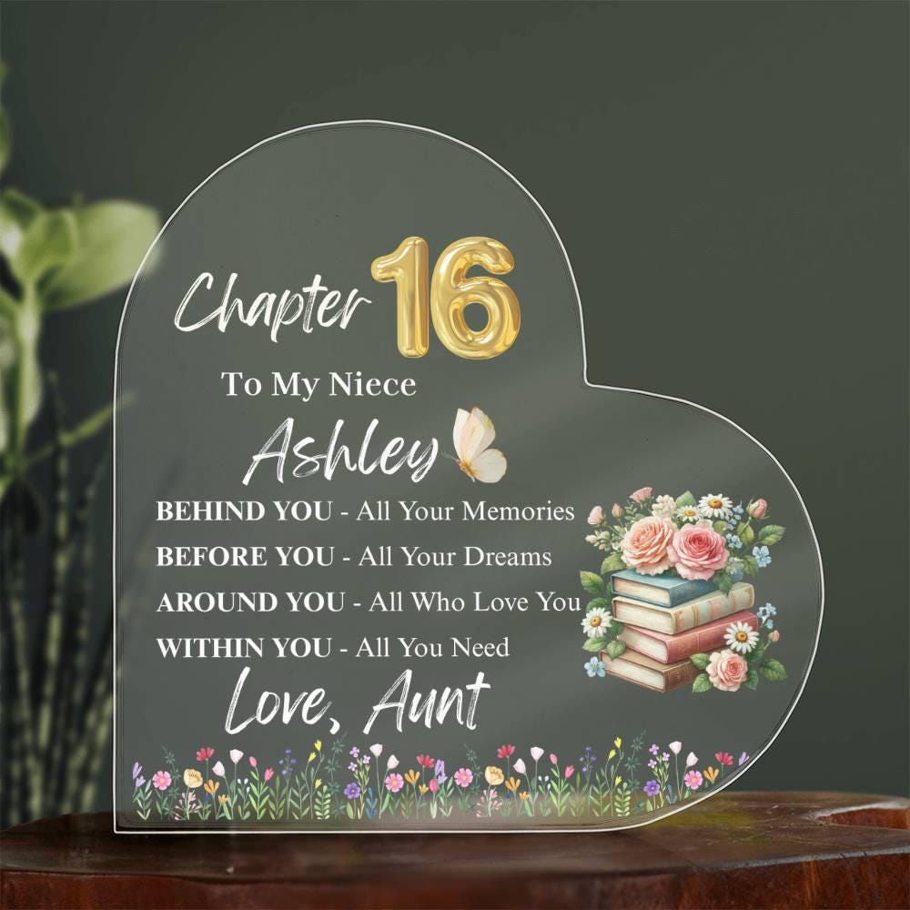 Niece 16th Birthday Gift Personalized Acrylic Plaque – view 8
