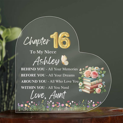 Niece 16th Birthday Gift Personalized Acrylic Plaque – view 8