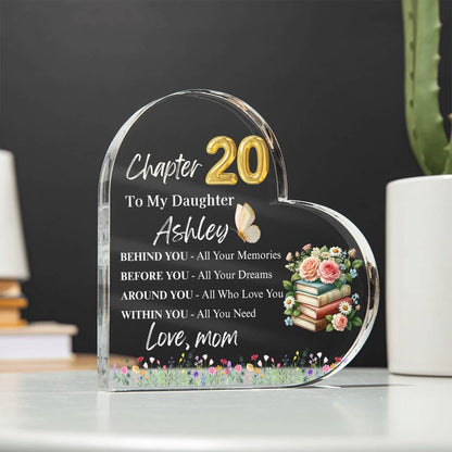 Daughter 20th Birthday Gift Personalized Acrylic Plaque – view 2