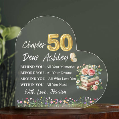 Personalized 50th Birthday Gift Acrylic Plaque – Chapter 50 Sign – view 8
