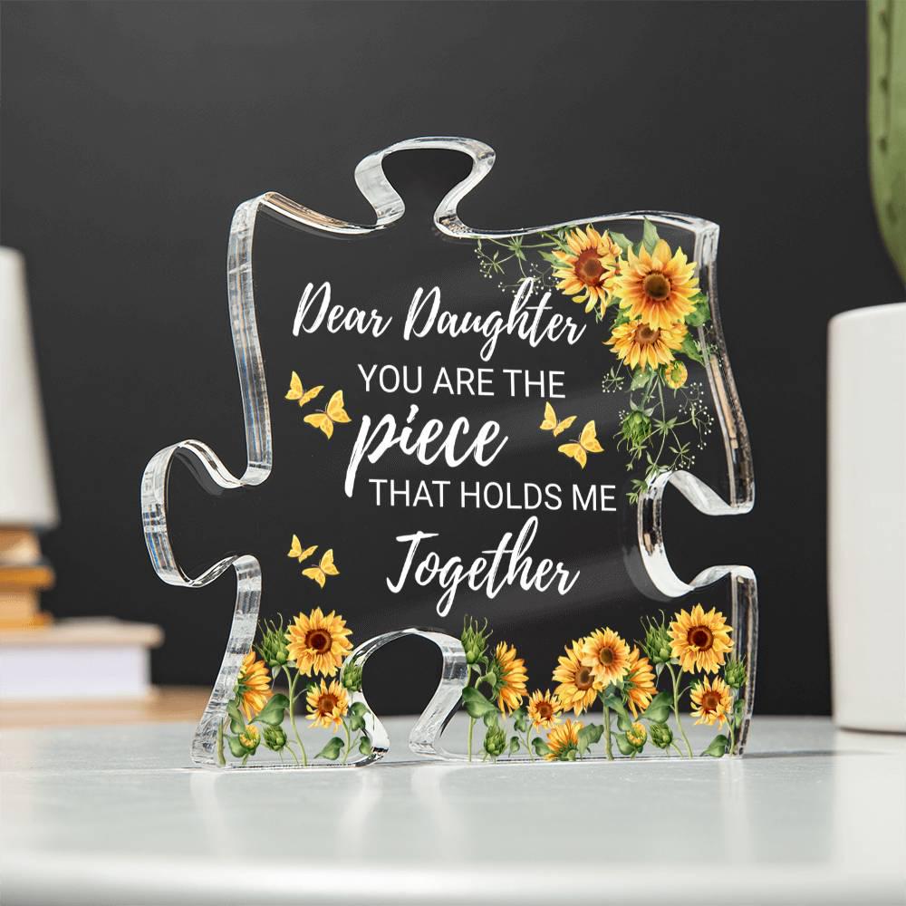 Personalized Acrylic Puzzle Plaque: Heartfelt Gift for Daughter – view 3