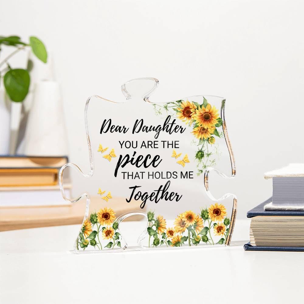 Personalized Acrylic Puzzle Plaque: Heartfelt Gift for Daughter – view 2