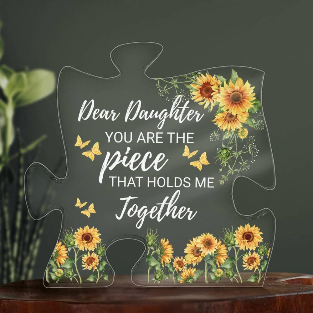 Personalized Acrylic Puzzle Plaque: Heartfelt Gift for Daughter
