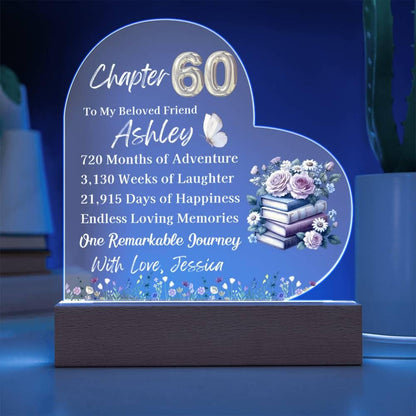 60th Birthday Gift Personalized Acrylic Plaque – Chapter 60 Gift – view 8