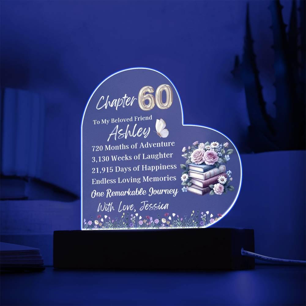 60th Birthday Gift Personalized Acrylic Plaque – Chapter 60 Gift – view 3