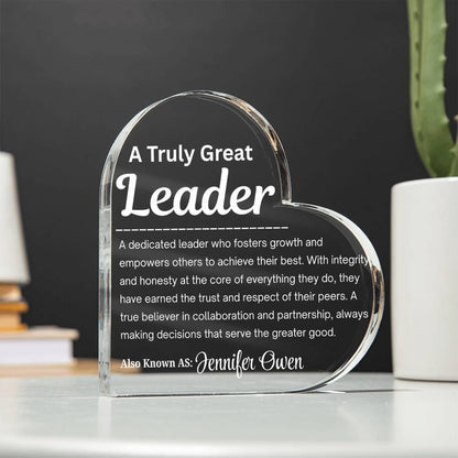 Personalized Leader Gift – Leadership Definition Plaque – Mentor Gift – view 2