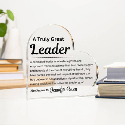 Personalized Leader Gift – Leadership Definition Plaque – Mentor Gift – view 4