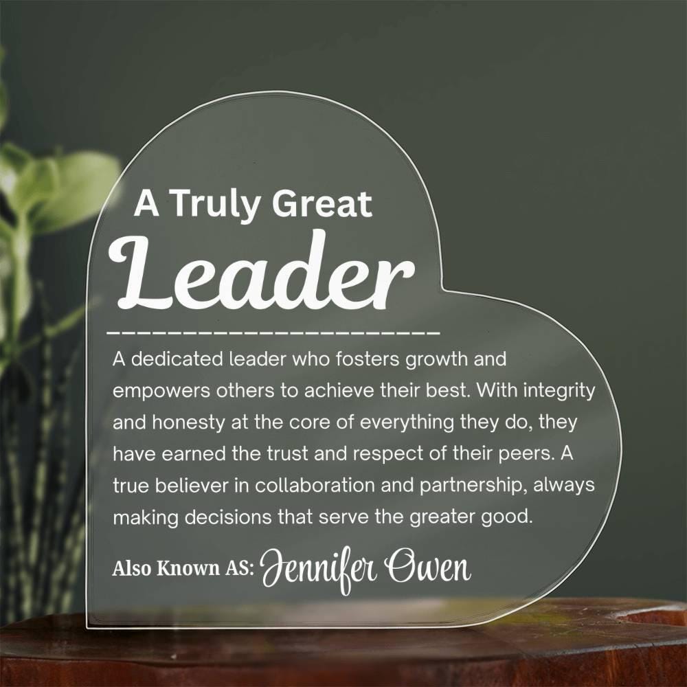 Personalized Leader Gift – Leadership Definition Plaque – Mentor Gift