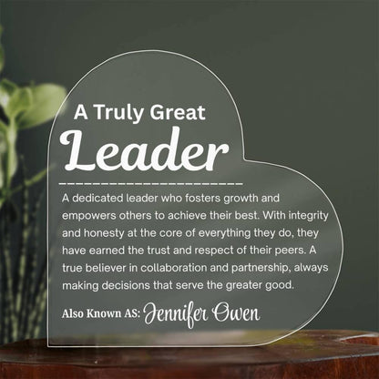 Personalized Leader Gift – Leadership Definition Plaque – Mentor Gift