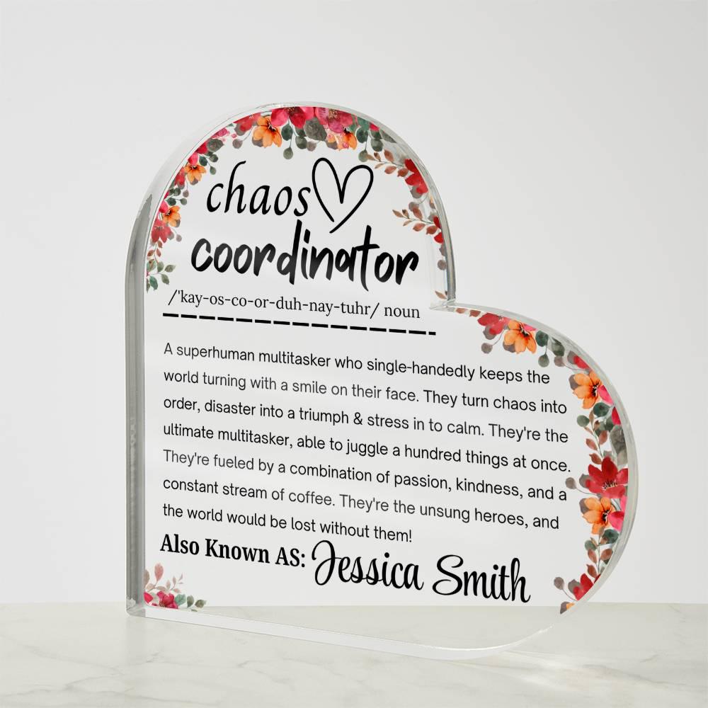 Chaos Coordinator Gift Acrylic Plaque – Coworker Gift – view 5