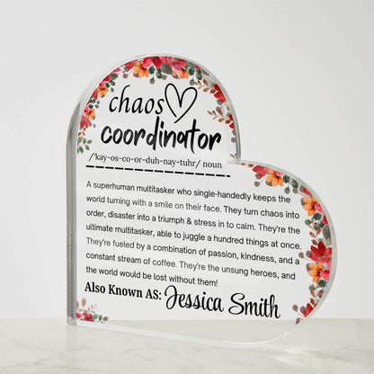 Chaos Coordinator Gift Acrylic Plaque – Coworker Gift – view 5