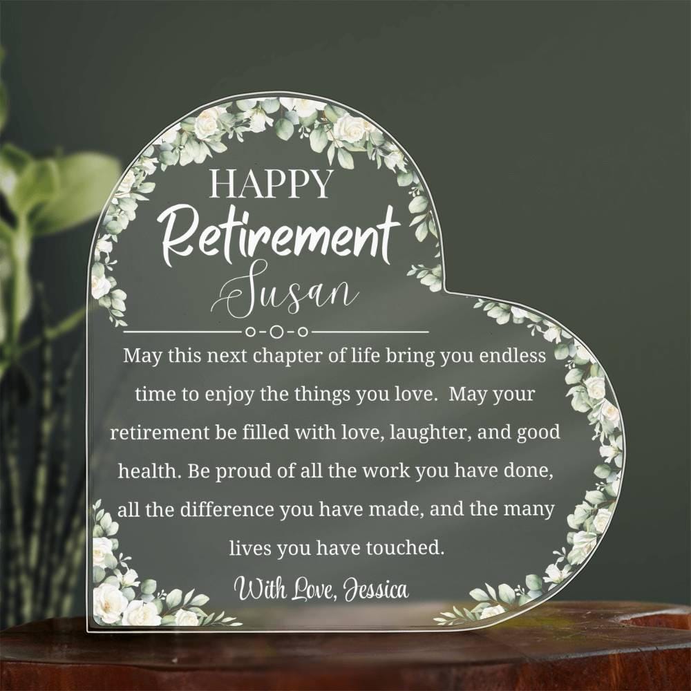 Personalized Retirement Gift Acrylic Plaque – Woman Retirement