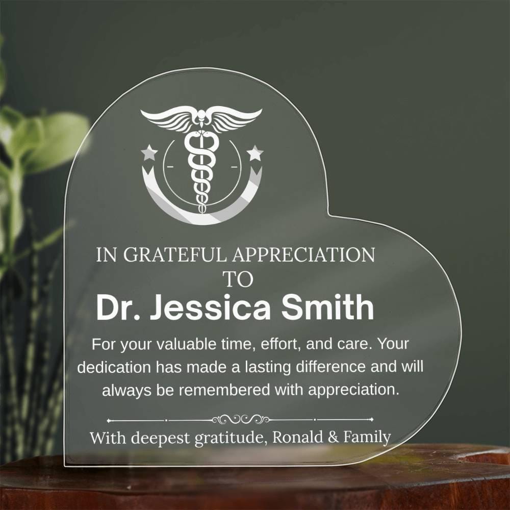Doctor Thank You Gift – Personalized Appreciation Plaque for Physician