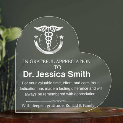Doctor Thank You Gift – Personalized Appreciation Plaque for Physician