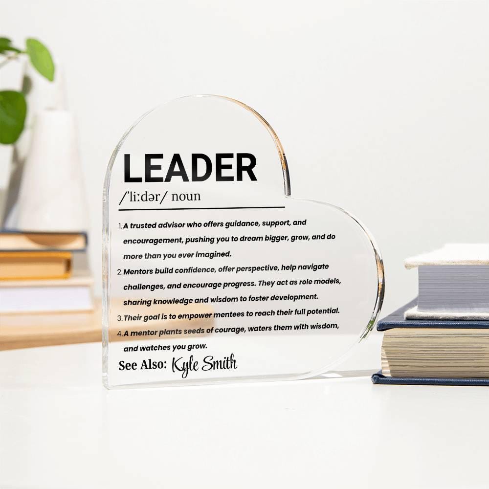 Leader Gift Personalized Heart Acrylic Plaque – Thank You Gift – view 4