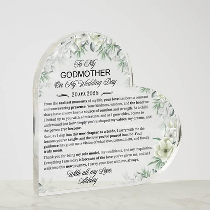 To My Godmother on My Wedding Day Personalized Acrylic Plaque – view 5