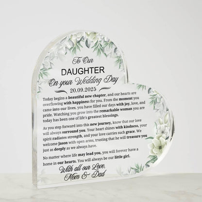 Daughter Wedding Gift Personalized Acrylic Plaque – Bridal Shower Gift – view 5